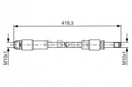 Шланг гальмівний, еластичний BOSCH 1987481674