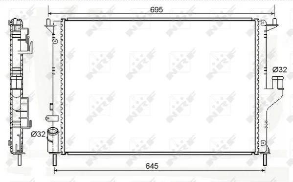 Радіатор системи охолодження NRF 53118A (фото 1)