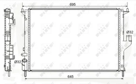 Радіатор системи охолодження NRF 53118A