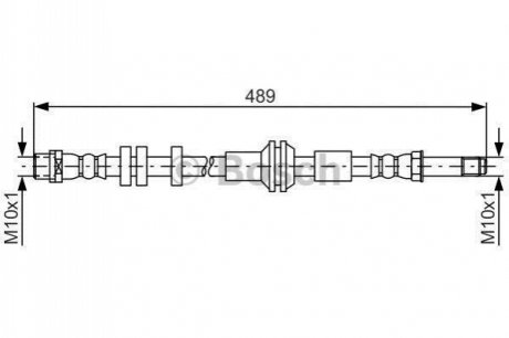 Шланг гальмівний, еластичний BOSCH 1987481691
