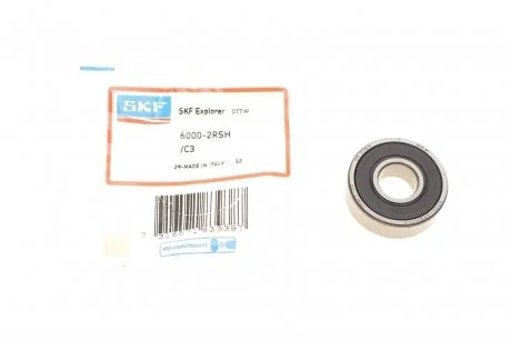 Подшипник шариковый 6000 2RSH/C3 (10х26х8) SKF 60002RSHC3
