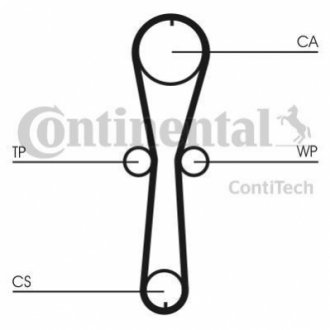 Комплект (ремінь+ролик+помпа) CONTITECH CT915WP2 (фото 1)