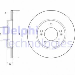 Диск гальмівний HYUNDAI I30 DELPHI BG4949C