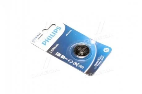 Батарейка CR2025 - 3.0V coin 1-blister (20.0 x 2.5) - Lithium (вир-во Philips) PHILIPS CR202501B