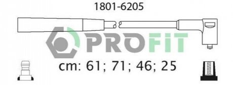 Кабелі високовольтні, набір PROFIT 18016205