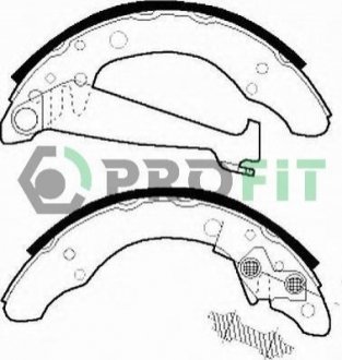Колодки гальмівні барабанні PROFIT 50010408