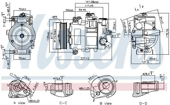 KOMPRESOR KLIMY AUDI Q5 15- NISSENS 890757 (фото 1)