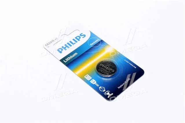 Батарейки кнопкові, літієві PHILIPS CR201601B (фото 1)