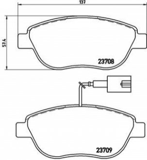 Гальмівні колодки дискові BREMBO P23137X