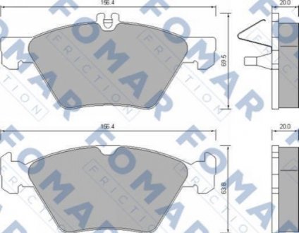 Гальмівні(тормозні) колодки FOMAR FO639081