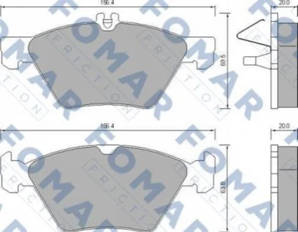 Гальмівні(тормозні) колодки FOMAR FO639081