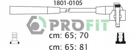 Кабелі високовольтні, набір PROFIT 18010105