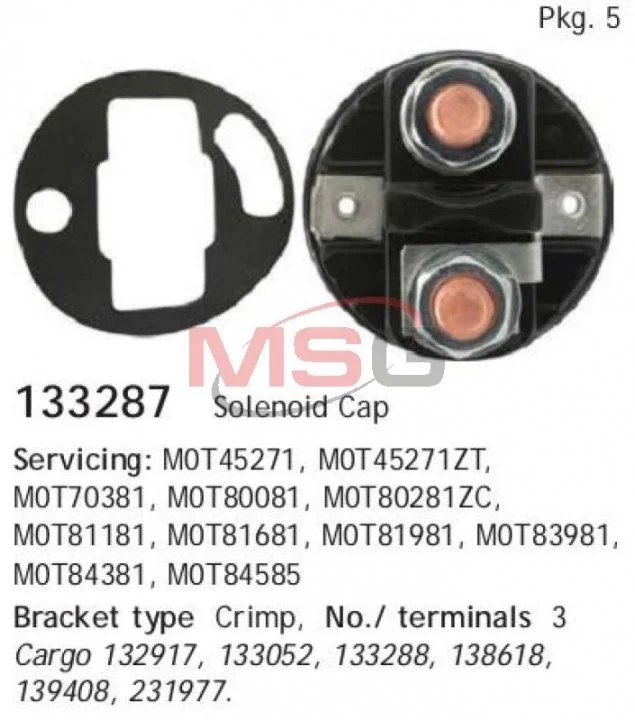 Кришка втягуючого реле HYUNDAI,KIA Elantra/Cerato/Coupe/Tucson "1,6-2,0" 04>> - кратн. 5 шт HC-CARGO 133287 (фото 1)