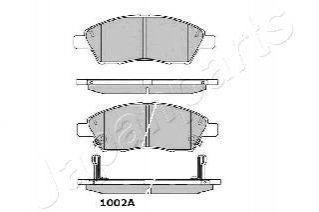 Комплект гальмівних колодок JAPANPARTS PA1002AF