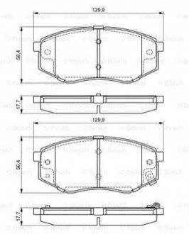 Гальмівні колодки, дискові BOSCH 0986494692