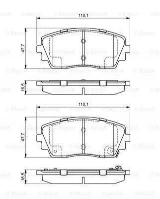 Гальмівні колодки, дискові BOSCH 0986494688 (фото 1)