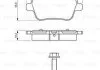 Гальмівні колодки, дискові BOSCH 0986494664 (фото 1)