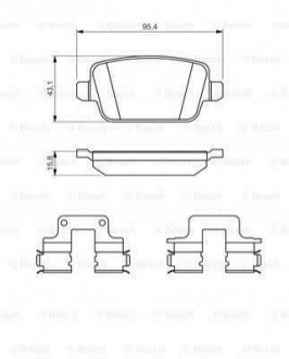 Гальмівні колодки, дискові BOSCH 0986494639 (фото 1)