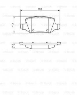 Гальмівні колодки, дискові BOSCH 0986494569