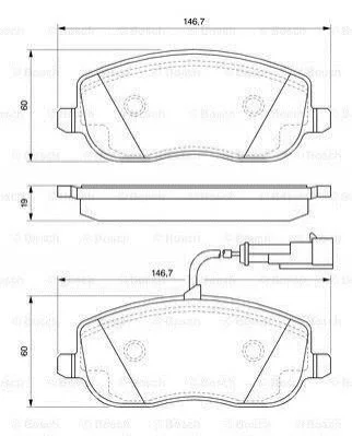 Гальмівні колодки, дискові BOSCH 0986494068 (фото 1)