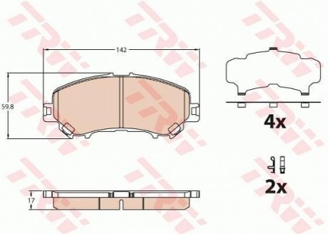 Гальмівні колодки, дискові TRW GDB3631