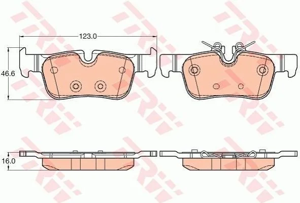 Гальмівні колодки, дискові TRW GDB2063 (фото 1)