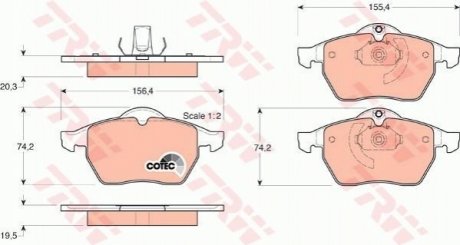 Гальмівні колодки, дискові TRW GDB1271