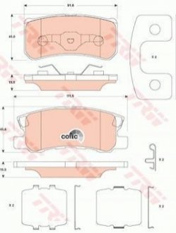 Гальмівні колодки, дискові TRW GDB4600