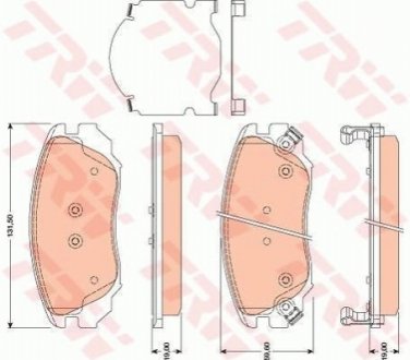 Гальмівні колодки, дискові TRW GDB1782