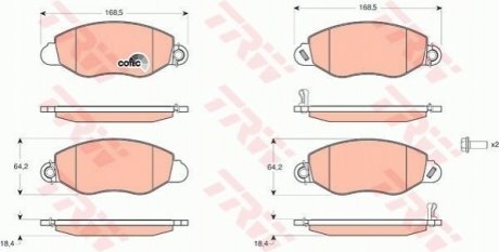 Гальмівні колодки, дискові TRW GDB1461