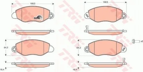 Гальмівні колодки, дискові TRW GDB1461