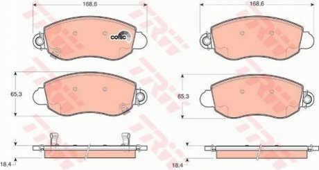 Гальмівні колодки, дискові TRW GDB1424