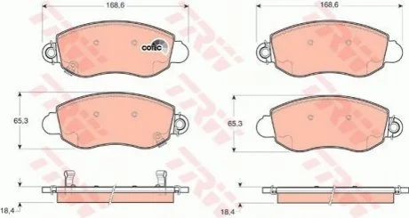 Гальмівні колодки, дискові TRW GDB1424