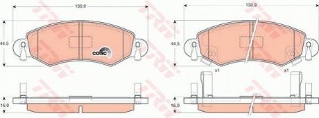 Гальмівні колодки, дискові TRW GDB1420