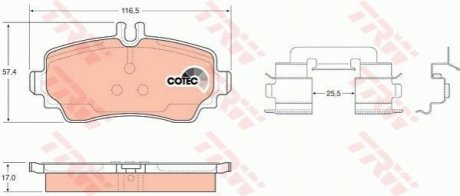 Гальмівні колодки, дискові TRW GDB1293