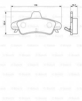 Гальмівні колодки, дискові BOSCH 0986424744