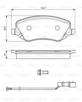 Гальмівні колодки, дискові BOSCH 0986424679