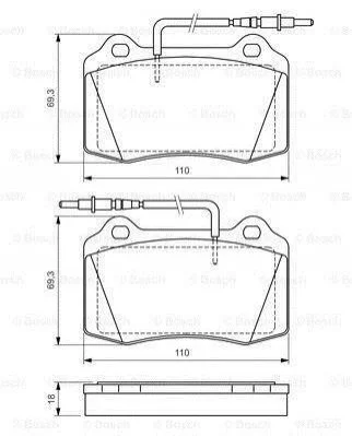 Гальмівні колодки, дискові BOSCH 0986424658 (фото 1)