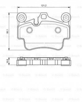 Гальмівні колодки, дискові BOSCH 0986494567