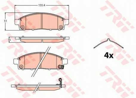 Гальмівні колодки, дискові TRW GDB2124