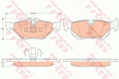 Гальмівні колодки, дискові TRW GDB2050