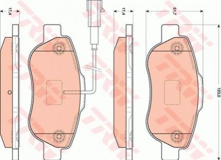 Гальмівні колодки, дискові TRW GDB1746