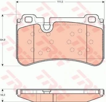 Гальмівні колодки, дискові TRW GDB1711