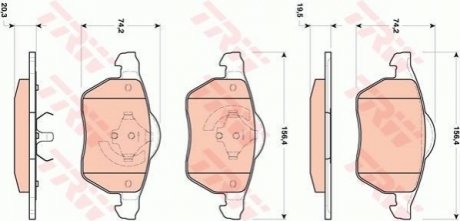 Гальмівні колодки, дискові TRW GDB1717