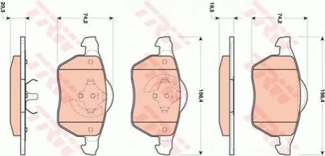 Гальмівні колодки, дискові TRW GDB1717