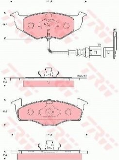 Гальмівні колодки, дискові TRW GDB1586 (фото 1)