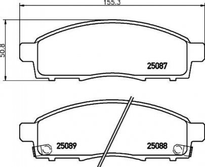 Колодки гальмівні, дискові BREMBO P56102