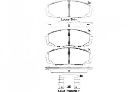 Колодки гальмівні, дискові BREMBO P30095