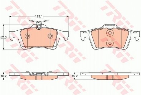 Гальмівні колодки, дискові TRW GDB2033