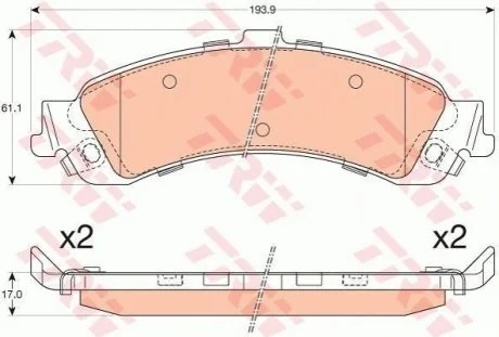 Гальмівні колодки, дискові TRW GDB4454